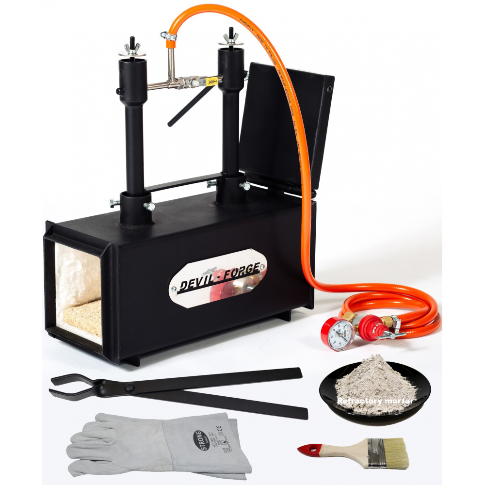 Portable Propane Forge Gas Weld Kit w/Fire Brick Making Knife Farrier  Blacksmith